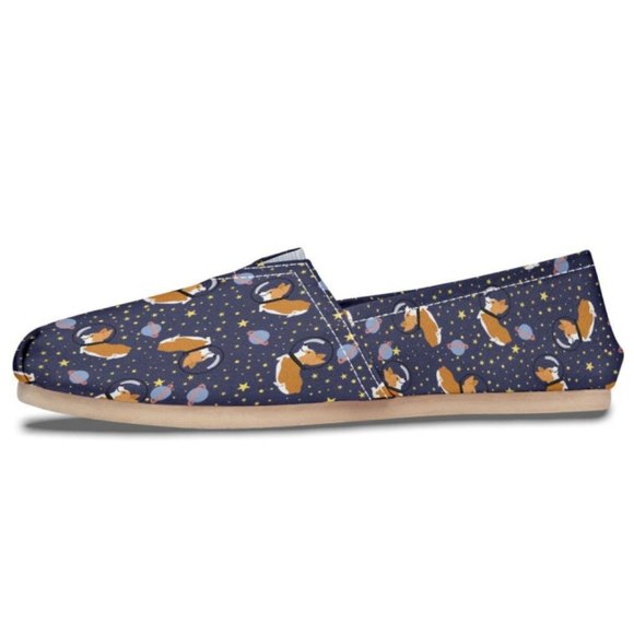 Groove Bags Space Corgi Slip-Ons Ballet Flats Loafers Dog Dogs Puppy Pups Tom's - Picture 6 of 15